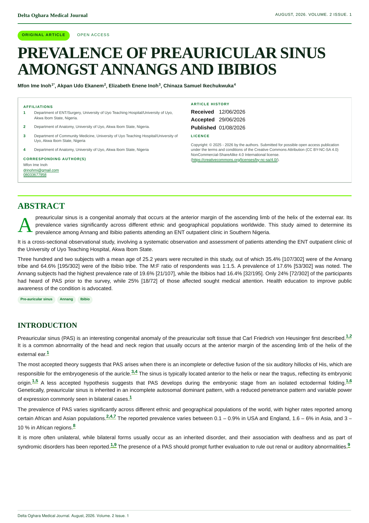 prevalence-preauricular-sinus-amongst-annangs-ibibios